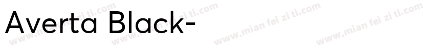 Averta Black字体转换